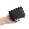 Three-fold Leather Wallet Women's RFID Anti-theft Swipe Bag 10-slot Cowhide Cash Card Holder