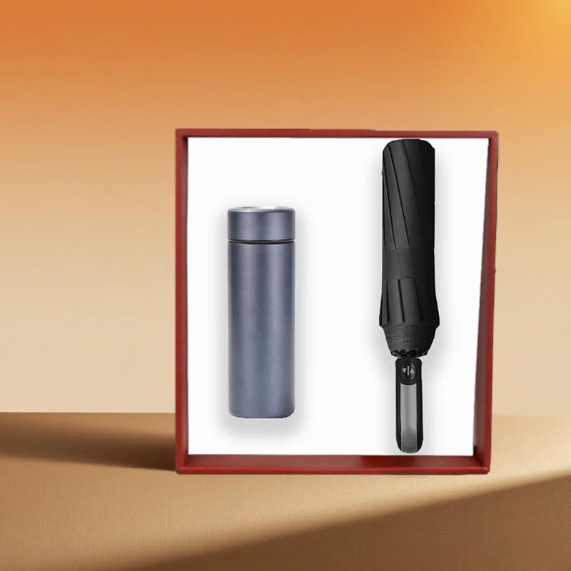 Premium Business Gift Set: Thermos & Umbrella