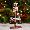 Charming Xmas Tabletop Ornaments Christmas Tree Ornament, Wooden Letter Sign Decorative Small Festive Accents for Office Compact Stable Party Supplies