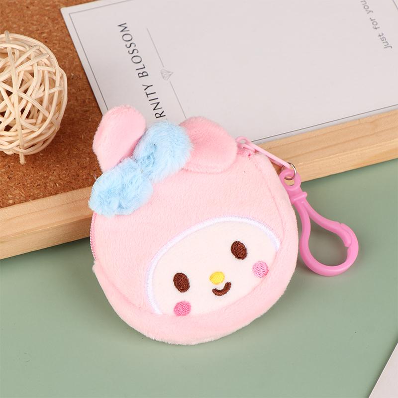 

Cute Plush Money Change Pouch Cartoon Cinnamoroll Kuromi Coin Purse Small Wallet Key Bags For Girls Kids Gift