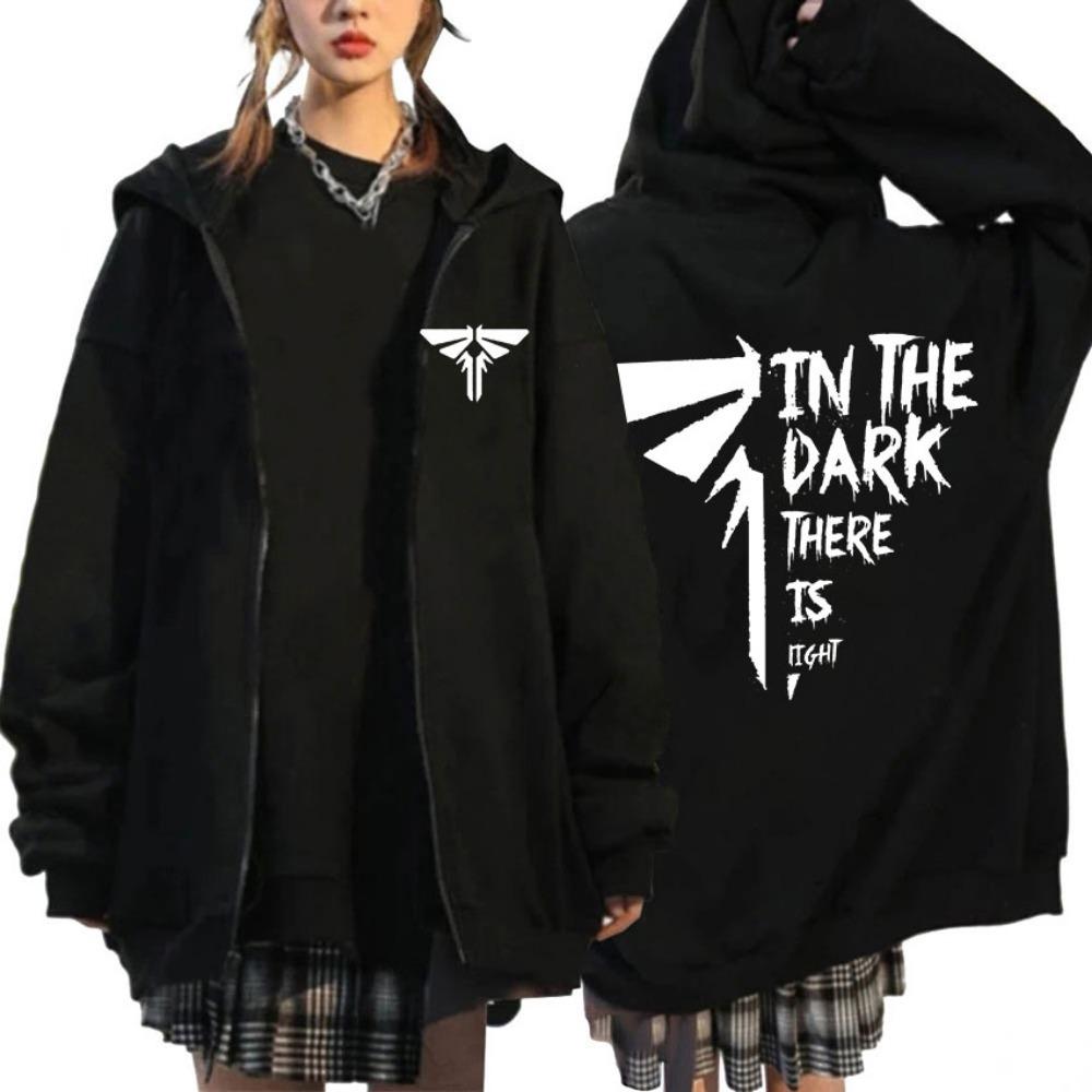 The Last of Us Mark Print Zipper Hoodie Men Women Retro High Quality Harajuku Zip Up Sweatshirt Fashion Oversized Jacket Hoodies
