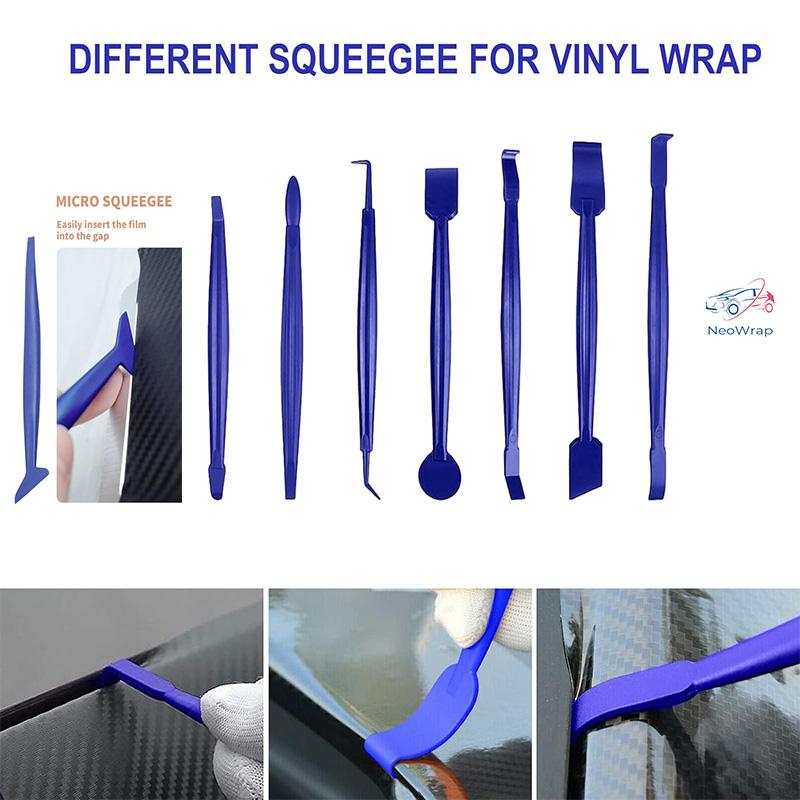 NeoWrap Car Wrap Edge Trimming Stick Vinyl Squeegee Kit Window Tint Curves Slot Tool for Installing Wraps Stickers Kit 7-21Pcs