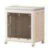 Foldable Wardrobe Storage Box with Wheels Clamshell Design Clothes Storage Basket Plastic Dust Proof Toy Storage Box