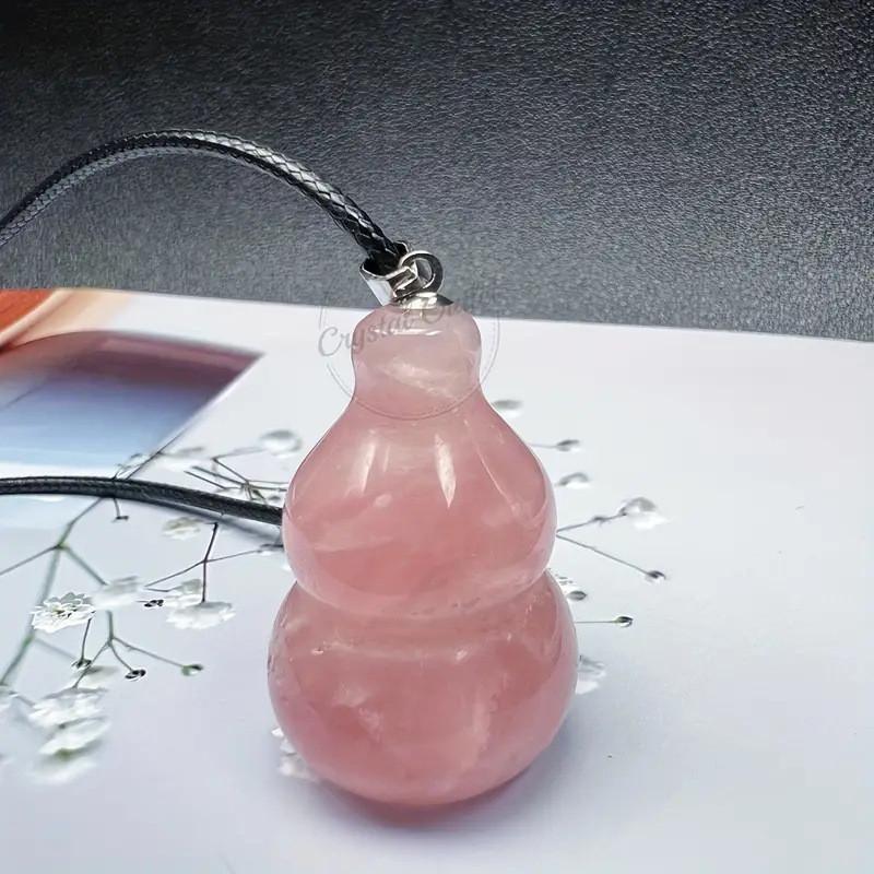 Crystal Pendant Necklace With Natural Water Crystal And Gourd Shape For Diy Jewelry Making