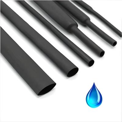 10 Pcs 7.9mm Heat Shrink Tube with Glue 1m Black