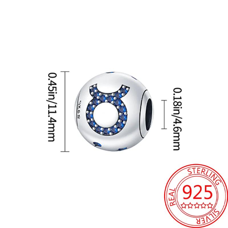 Copper 12 Constellations Collection Luminous Charm Bead Charms Star Shape Bead Compatible With Authentic Bracelets Do It Yourself Fine Jewellery Festi