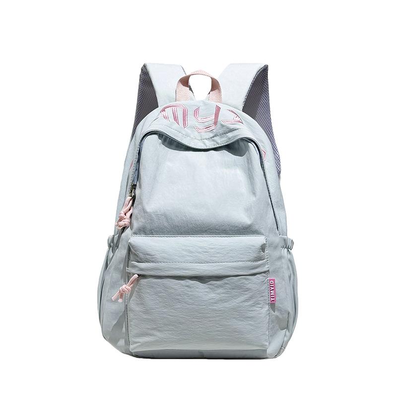 Schultasche Koreanischer ins-Stil Schultasche Mittelschulmädchen Große Kapazität Minimalistischer Rucksack College-Mädchen Leichter Reise-Rucksack