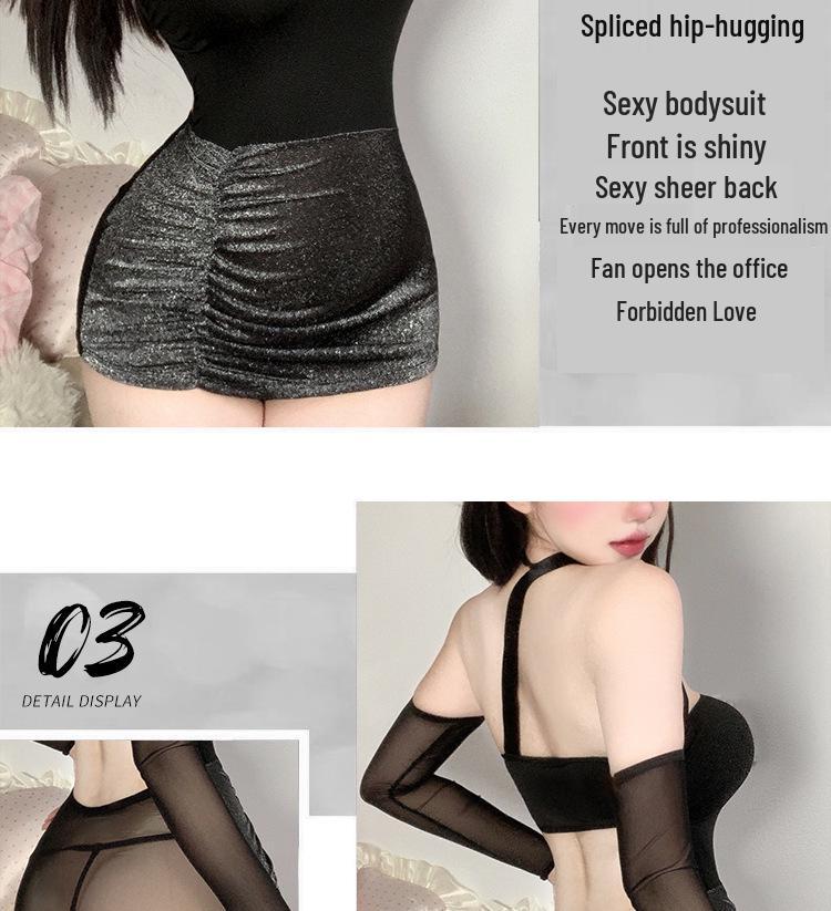 Pure Desire Lingerie Set: Sexy Secretary Passion Robe & Pajamas