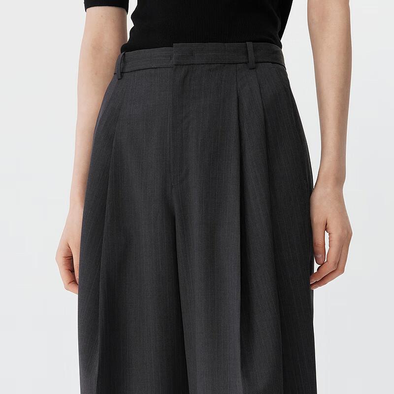 JNBY 2025 Spring Loose Tapered Wool Blend Casual Pants