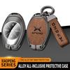 Zinc Alloy Leather Car Remote Key Cover Xpeng P7 P7I P5 G3 G3I G9 G6 Key Fob Car Key Case Protective Cover Auto Accessories