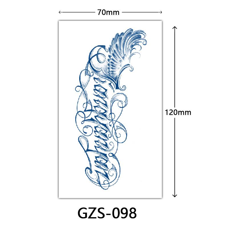 Flower Herbal Semi-Permanent Tattoo Sticker, Small Picture Juice Tattoo Sticker, Sweat-Proof Tattoo