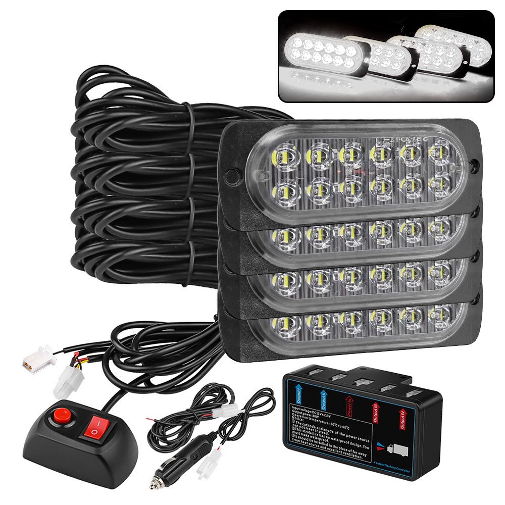 

Аварийные предупреждающие огни Решетка Фары Для Автомобиля Грузовика Мотоцикла Автомобильный Свет Стробоскоп Автомобильный Стробоскоп Мигающая Лампа White