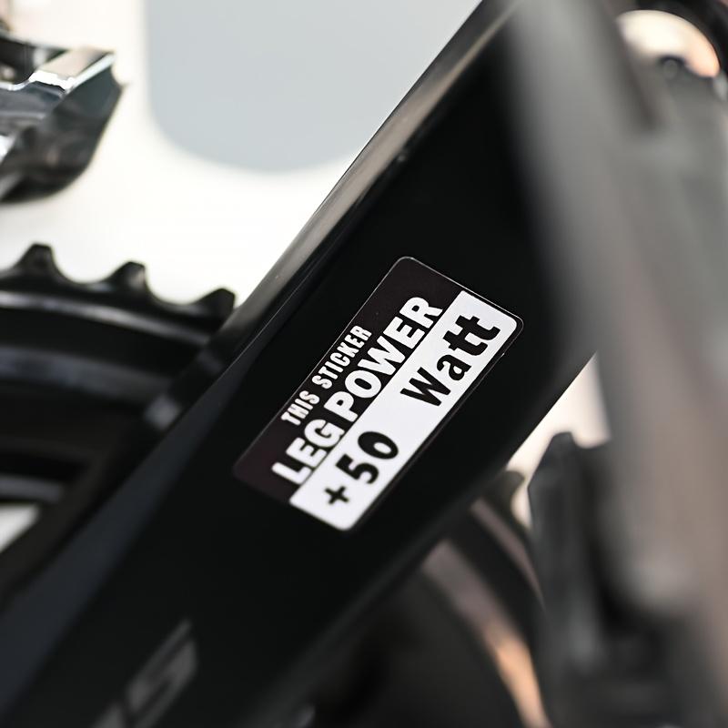 100W Leg Power Reflective Sticker, Waterproof Glossy Plastic Decal, Durable Self-Adhesive Bike Handlebar Decor