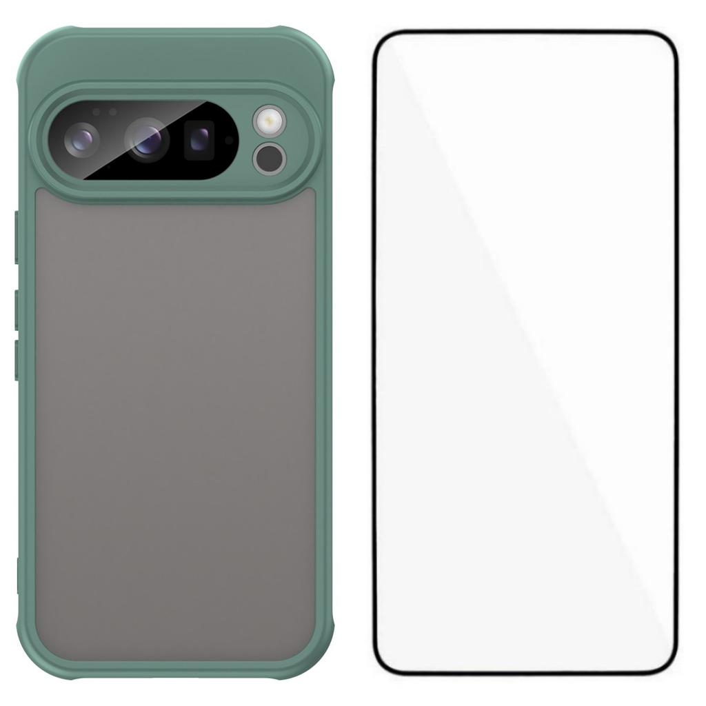 For Google Pixel 10 Pro Case with Screen Film WANLONFENG FD Series Skin Touch TPU PC Phone Back Cover