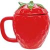 WORLD Panshell Mug with Strawberry SAN4808 "PANSHELS Official" Lid, Shape, 280ml, Red,