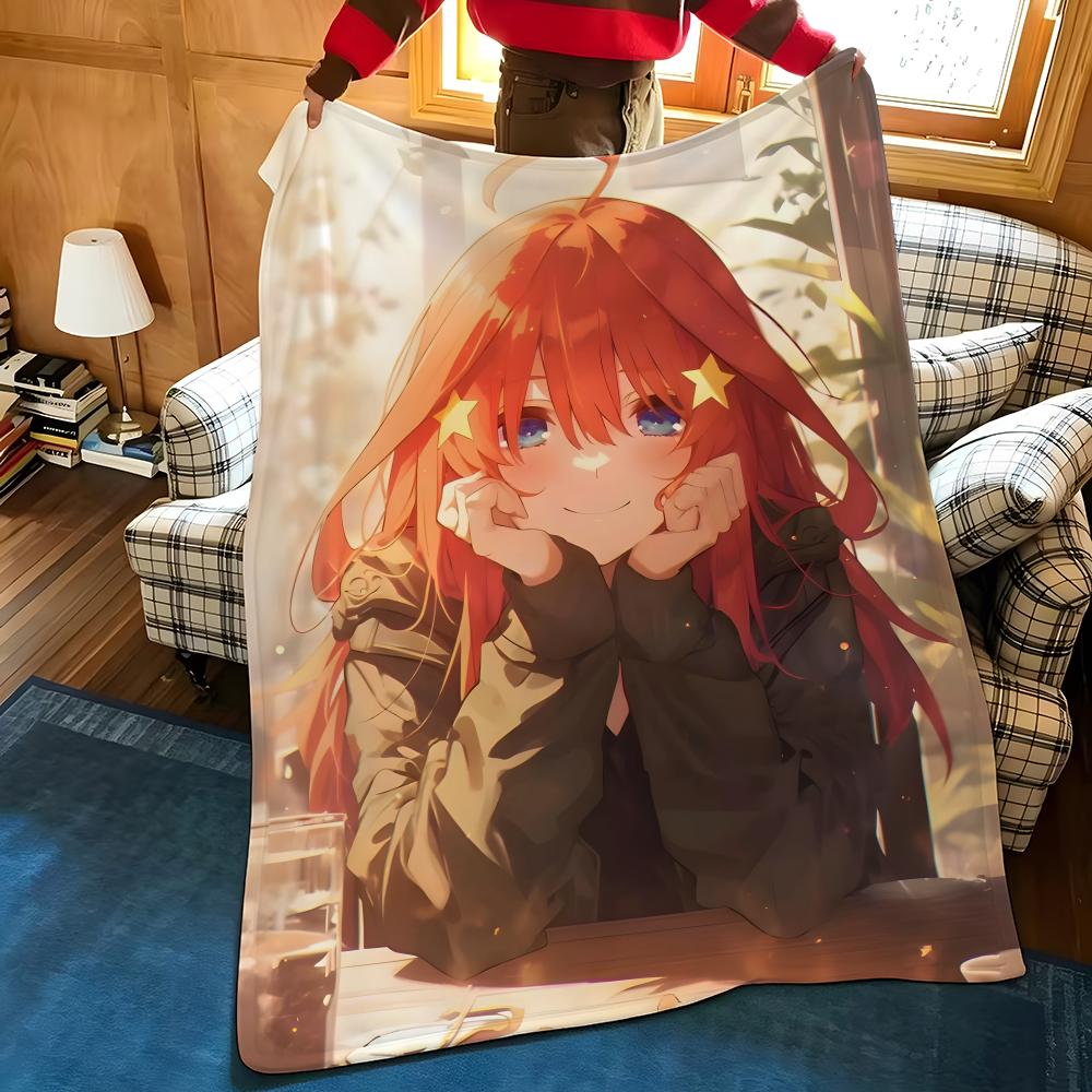 Anime T-The Q-Quintessential Q-Quintuplets Throw Flannel Blanket Suitable for Sofas Beds Offices Travel, Camping Chairs