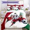 Set Lenzuola Stampate Cristiano Ronaldo 3 Pezzi Copriletto Accogliente Traspirante come Regalo per Inaugurazione Casa o Festa