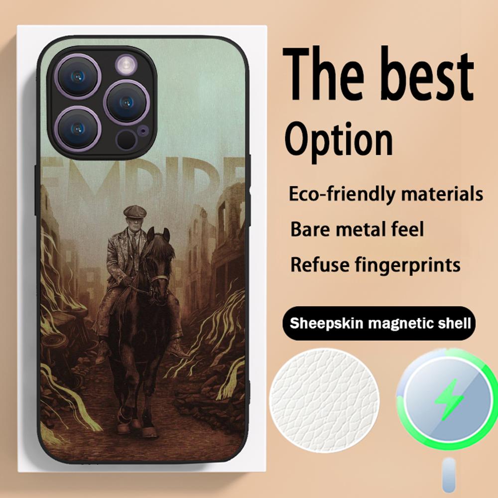 Peaky Blinders Immortal Man poster Phone Case For iPhone 16 15 14 13 12 11 Plus Pro Max High-end Luxury Magsafe Sheepskin