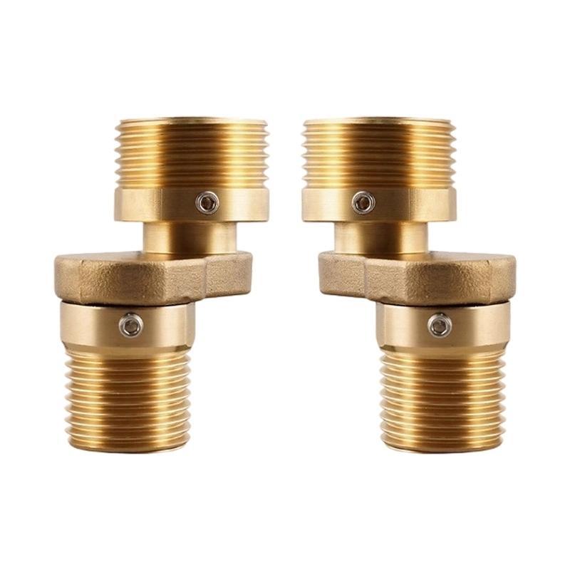 2Pcs Shower Faucet Adapter Thickened Adjustment Copper Angled Curved Foot