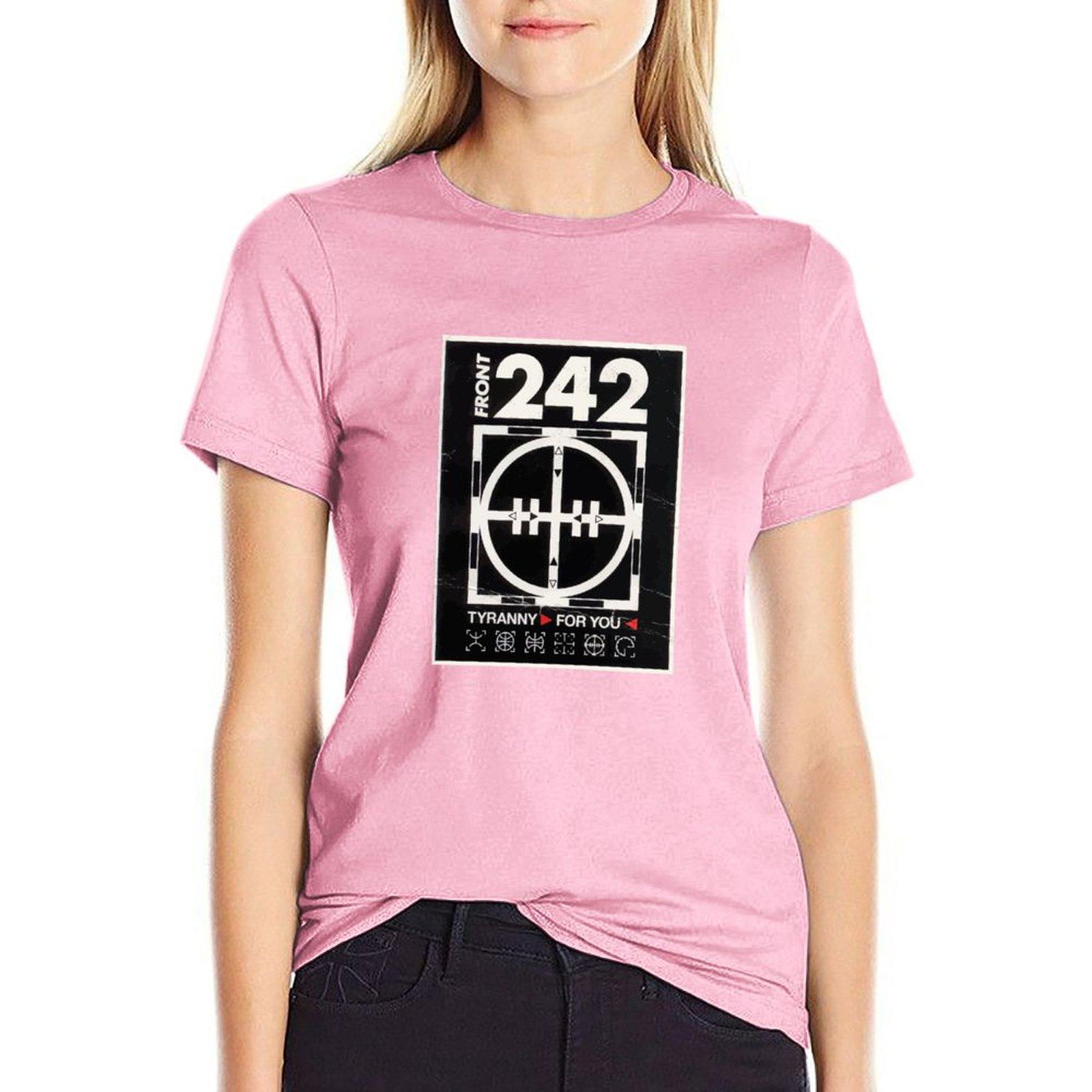 

dès Front 242 pour T-shirt tops funny white t shirts for Women L
