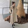 Off-White Windbreaker Damen Mittellang Herbst Neu Koreanischer Stil Retro Britischer Stil Taillenlang Mantel