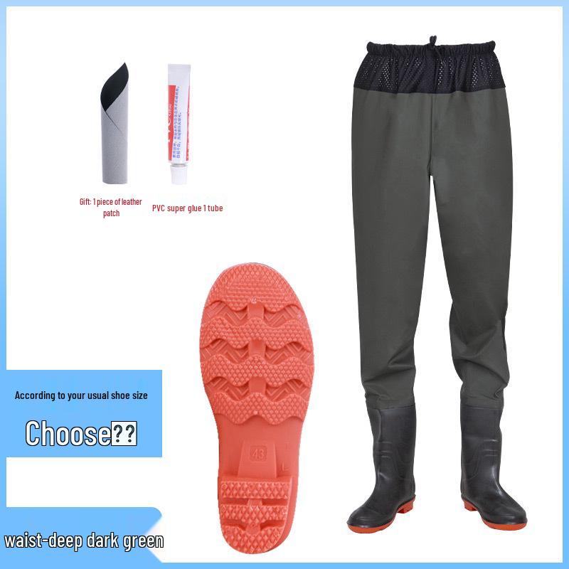 Waterproof Wear-Resistant Fishing Waders with Non-Slip Boots