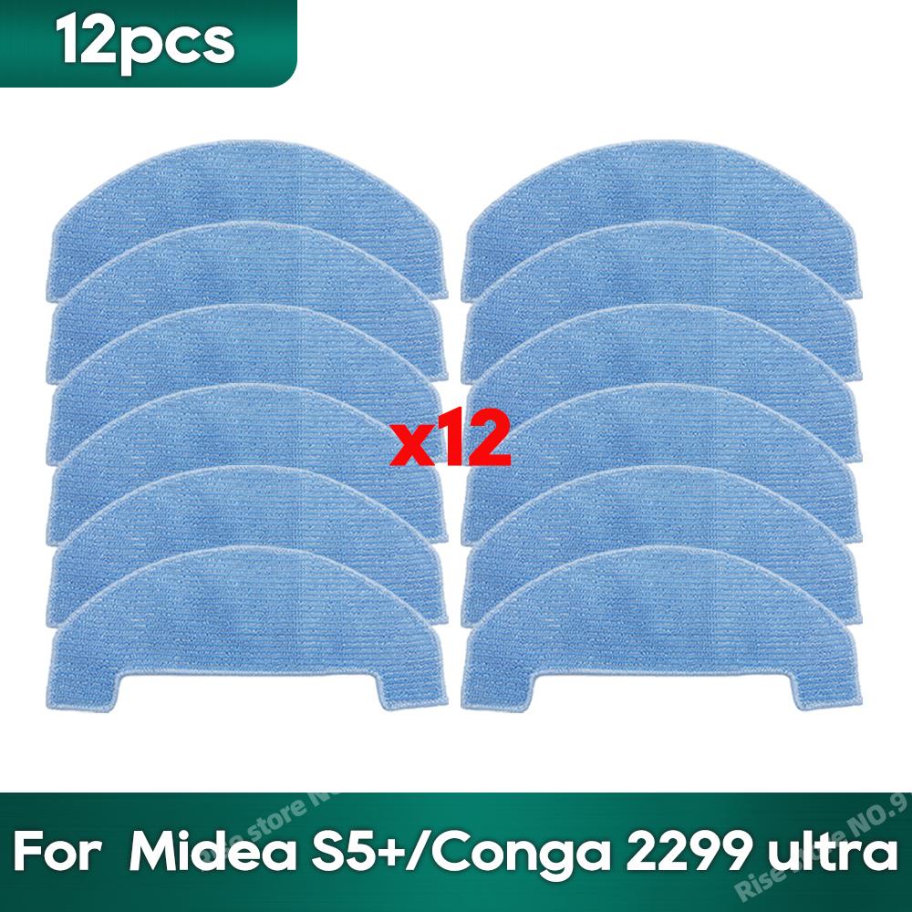 Fit for Midea S5 Plus, Conga 2299 Ultra Home X-Treme Genesis Vacuum Accessories Dust Bag Hepa Filter Roller Side Brush Mop