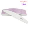 10Pcs/Lot 80/100/150/180/240 Grit Limas Trimmer Lime Nail Art Ongle Manicure Tool Nail File Buffer Double Side Nail Files Buffer