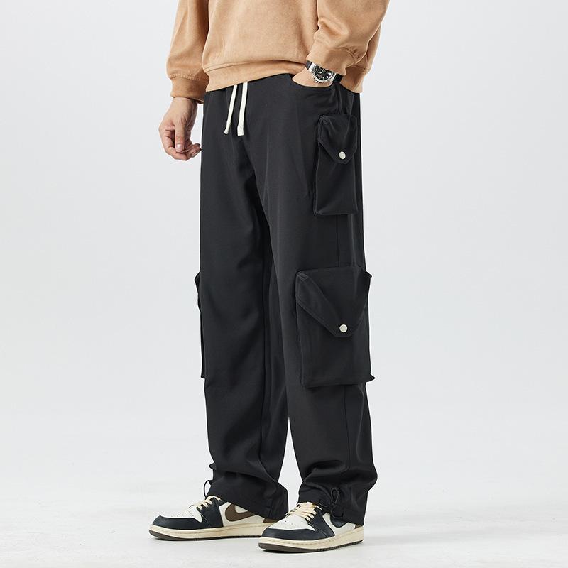 Spring and Summer New American Quick-drying Straight Overalls Men's Loose Trendy Brand Multi-pocket Boys' Drape Autumn Casual Trendy