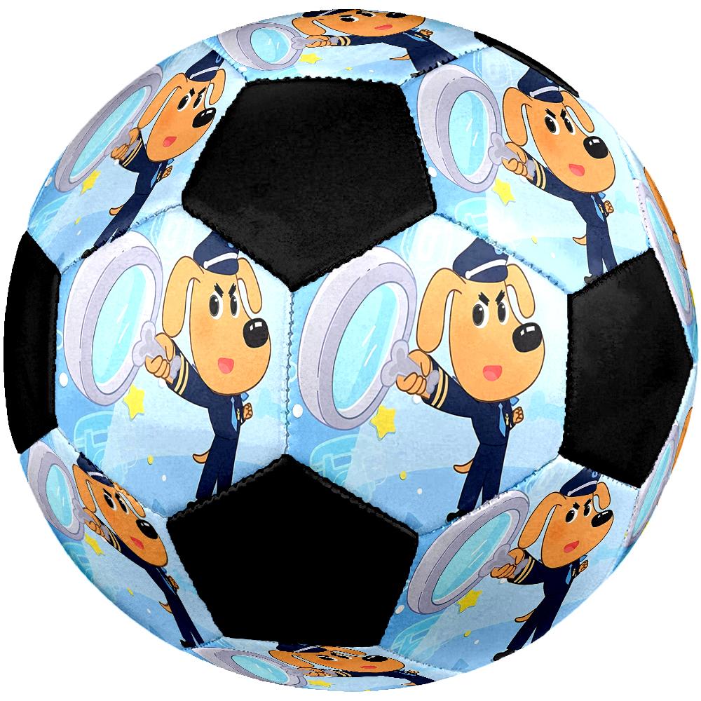 Sheriff Labrador Theme Size 5 Soccer Ball, Suitable for Both Indoor and Outdoor Matches, a Gift Suitable for Everyone.