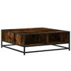 VidaXL Coffee Table Smoked Oak 80x80x30 Cm Engineered Wood and Metal, Side Table, Living Room Table, Side Table, End Table 848771