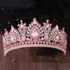 DIEZI Baroque Luxury Queen Princess Crystal Tiara For Women Girls Wedding Party Elegant Trendy Rhinestone Crown Hair Jewelry