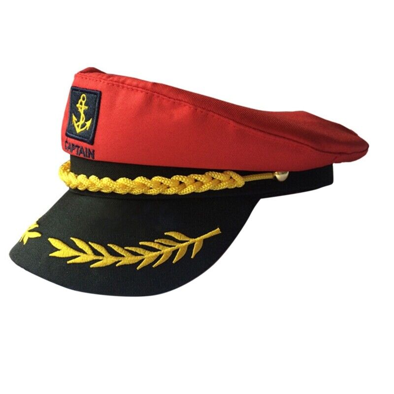 Navy Captain Hat Skipper Yacht Hat Sailor Costume Cosplay Fancy Dress