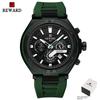 REWARD 831508 Top Fashion Men's Quartz Watch Multi Functional Automatic Date Chronograph Design Casual Silicone Watches for Man