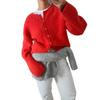 Women's Crew Neck Cardigan, Long Sleeve, Loose Fit for Spring and Fall