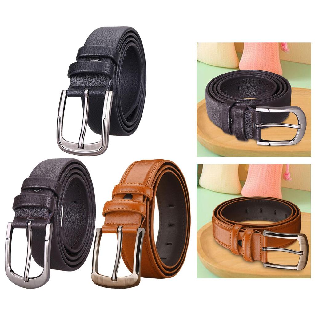 PU Leather Belt Length 120cm Men Belt for Jeans Accessories Work Outdoor
