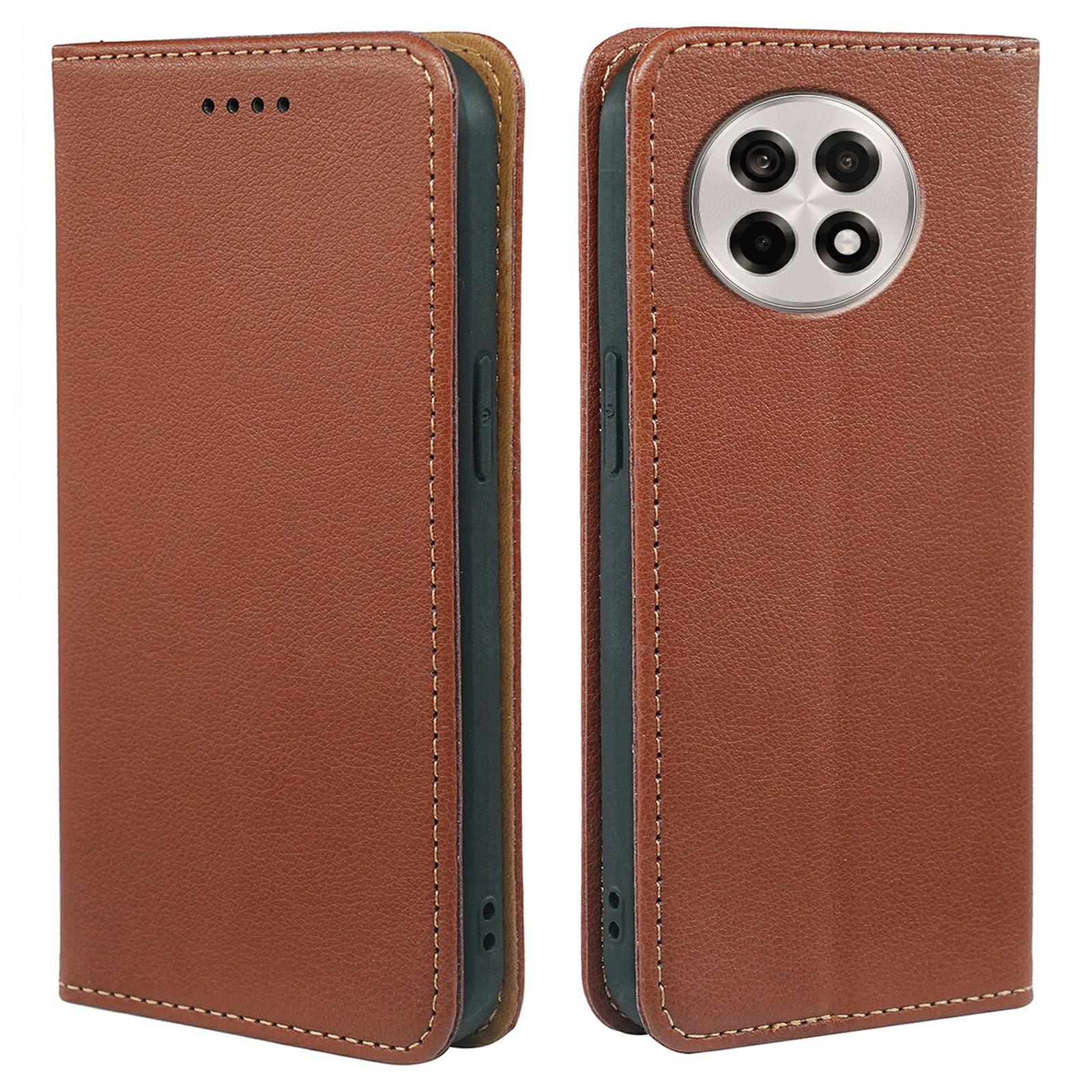 

For OnePlus Ace 5 5G/Ace 5 Pro 5G/13R 5G Case Wallet RFID Blocking Leather Phone Cover Strong Magnetic Closure Brown