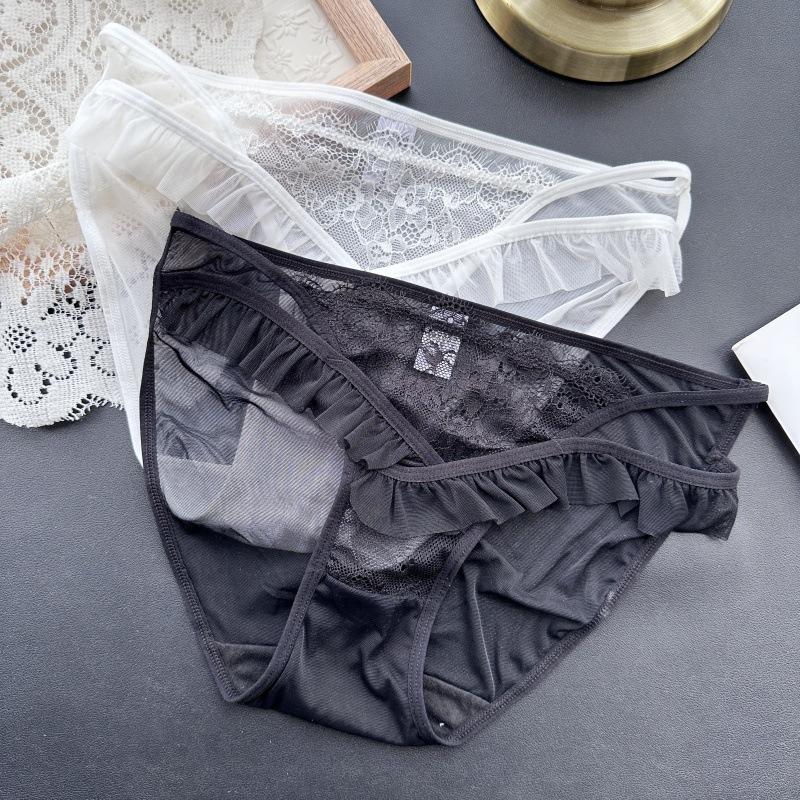 Women's Spring and Summer Mesh Lace Cross Sexy Low Rise Underwear