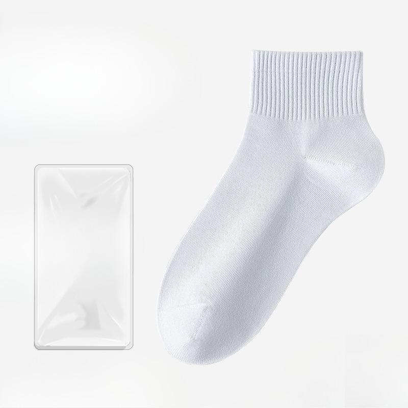 Female Spring and Autumn Pure Cotton Deodorant Sweat Absorbing Breathable Boneless Non Slip Anti Pilling Tube Socks