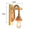 American Lamps and Lanterns Wooden Art Stairs Creative Pastoral Restaurant Hemp Salvage