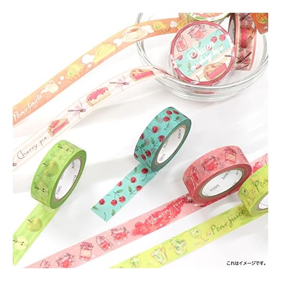 Kamiiso Sansho Japanese Washi Masking Tape *Made in Japan* 15mm x 10m x 3 rolls, 3 patterns SAIEN UR