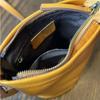 Johnature Casual Women Mini Bag Simple Solid Color Genuine Leather Versatile Small Bucket Shoulder & Crossbody Bags
