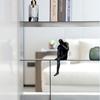 Creative Abstract Metal Human Sculpture Craft Irregular Thinker Statue Bar Cabinet Entryway Ornament Gift Indoor Decoration