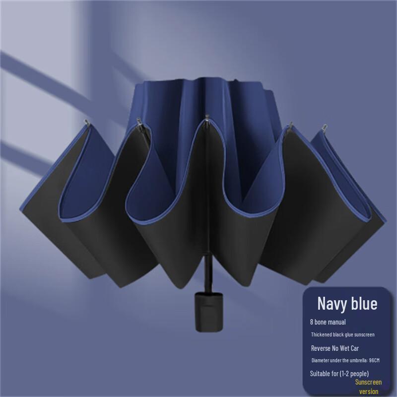 Xi Meng Yuan 8-Rib Manual Sun/Rain Umbrella