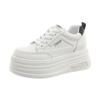 Little White Shoes Women's Shoes 2025 New Fashion Thick Sole Heightened Versatile High Sense Sports and Leisure Board Shoes Internet Celebrity Explosi