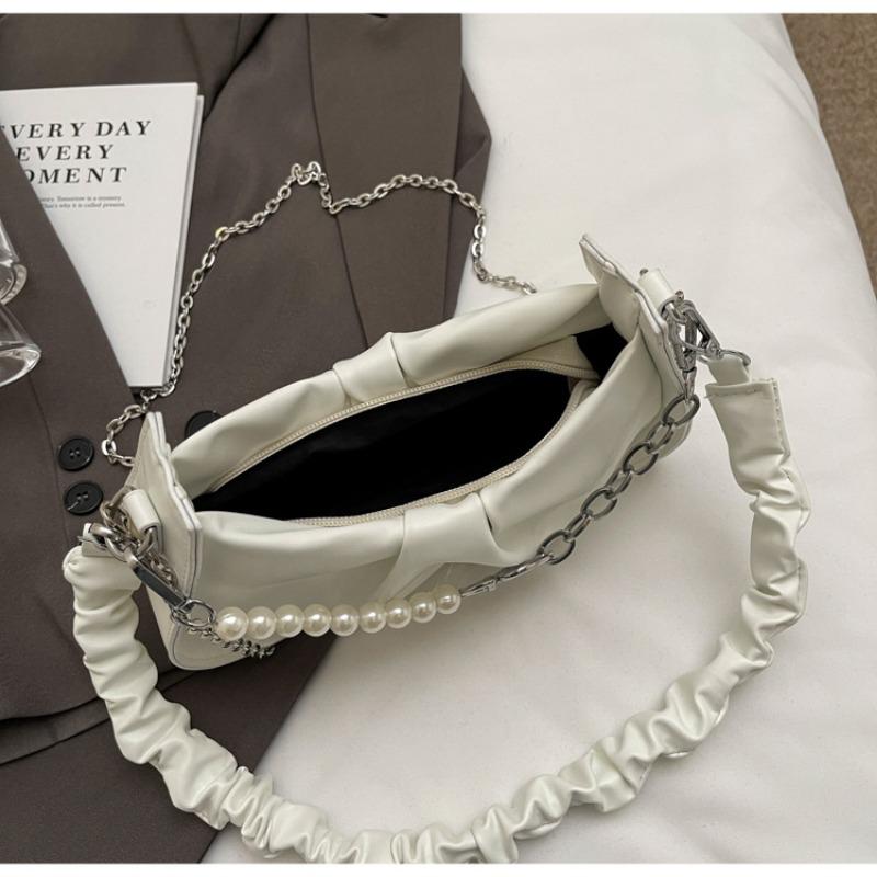 2025 New Fashionable and Versatile Pearl Chain Shoulder Bag