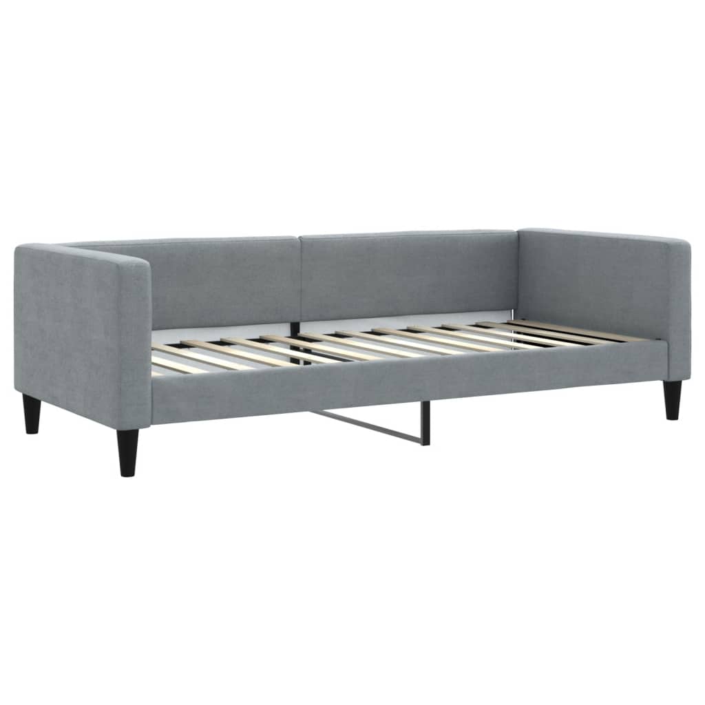 Vidaxl Sofa Z Materacem Do Spania, Jasnoszara, 90X200 Cm, Tkanina