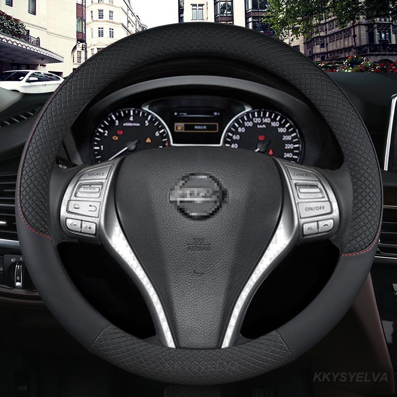 Car Steering Wheel Cover Leather For Nissan Almera X-Trail Grand Livina Navara Serena March Teana C27 Qashqai Terra Accessories