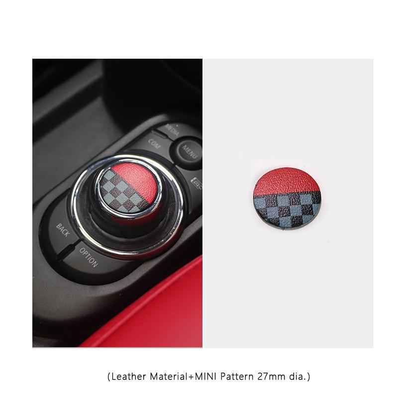 

Кожаная накладка на кнопку мультимедиа на центральной консоли салона автомобиля для MINI Cooper F55 F56 F57, аксессуары для украшения
