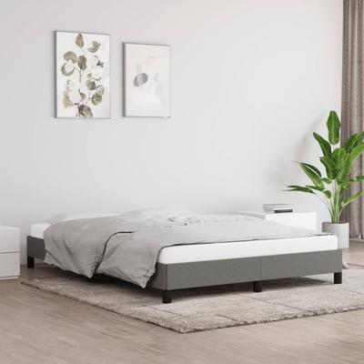Vidaxl Bed Frame Without Mattress, Dark Gray, 140X200 Cm, Upholstered